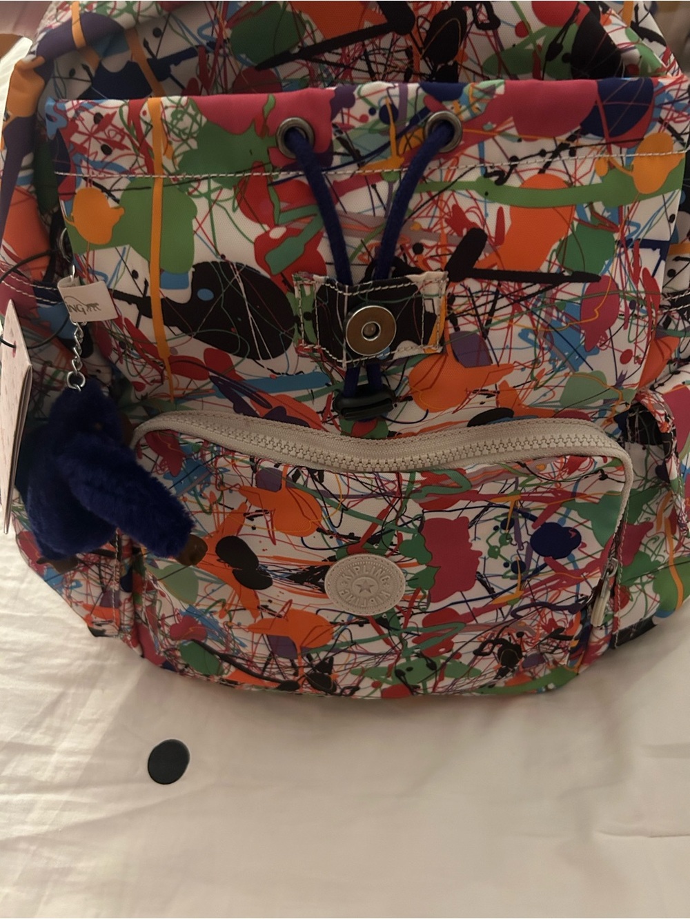 Kipling Ravier Paintball Pattern Backpack - Picture 4 of 15